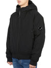 Lens Protech Hooded Jacket Black - CP COMPANY - BALAAN.