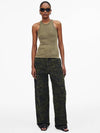 Heavy Cotton Rib Grunge Rib Tank_Kelp (2S4RTP016C12-387) - MARC JACOBS - BALAAN 1