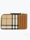 Vintage Check Zipper Card Wallet Beige - BURBERRY - BALAAN 2