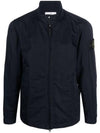 Hyper Dense Nylon Raso Zip Up Jacket Navy - STONE ISLAND - BALAAN 1