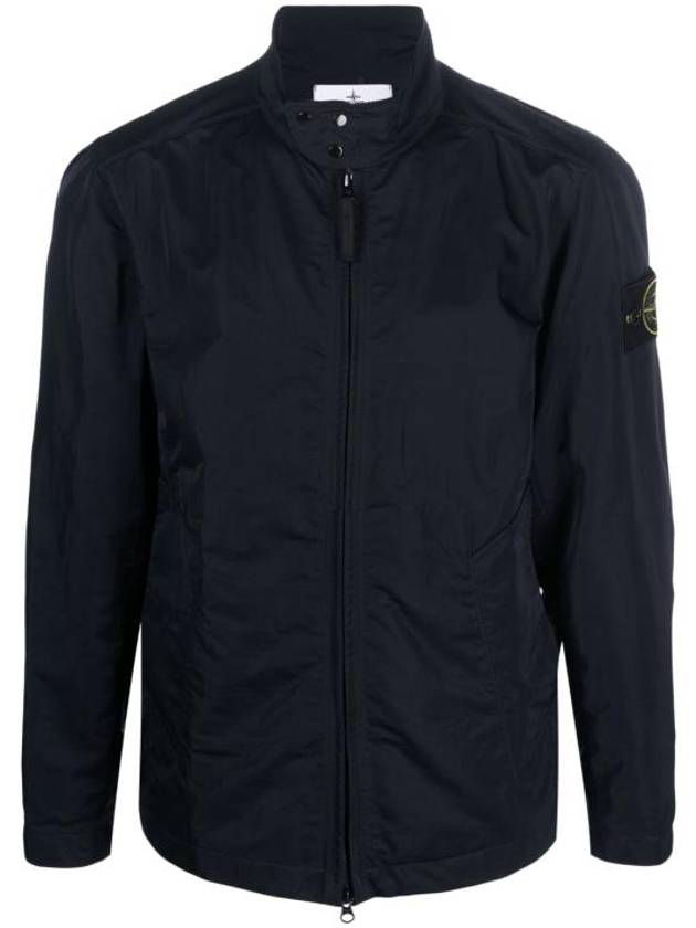 Hyper Dense Nylon Raso Zip Up Jacket Navy - STONE ISLAND - BALAAN 1