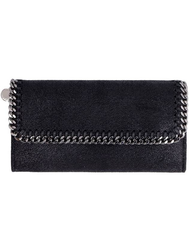 silver Falabella Continental long wallet black - STELLA MCCARTNEY - BALAAN 3