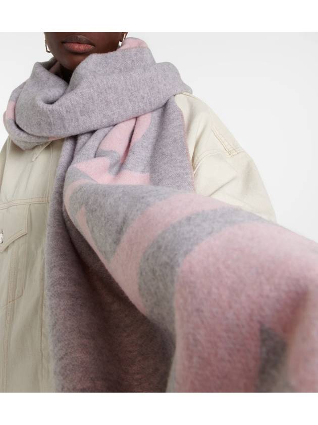 TORONTY Logo Jacquard Wool Scarf Muffler Pink CA0154 - ACNE STUDIOS - BALAAN 4