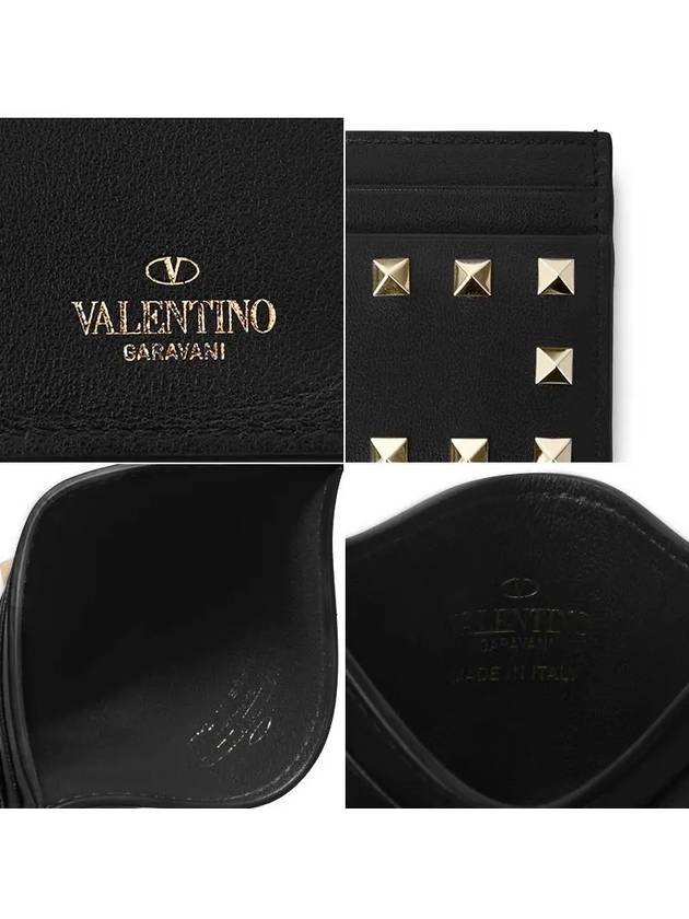 Rockstud Card Wallet Black - VALENTINO - BALAAN 4