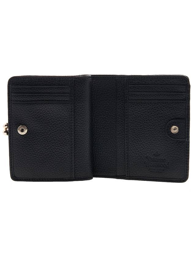 Grain Leather Frame Half Wallet Black - VIVIENNE WESTWOOD - BALAAN 11