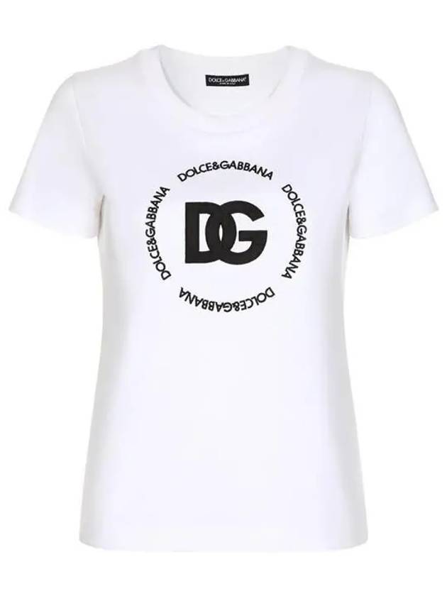 DG Logo Print Cotton Short Sleeve T-Shirt White - DOLCE&GABBANA - BALAAN 1