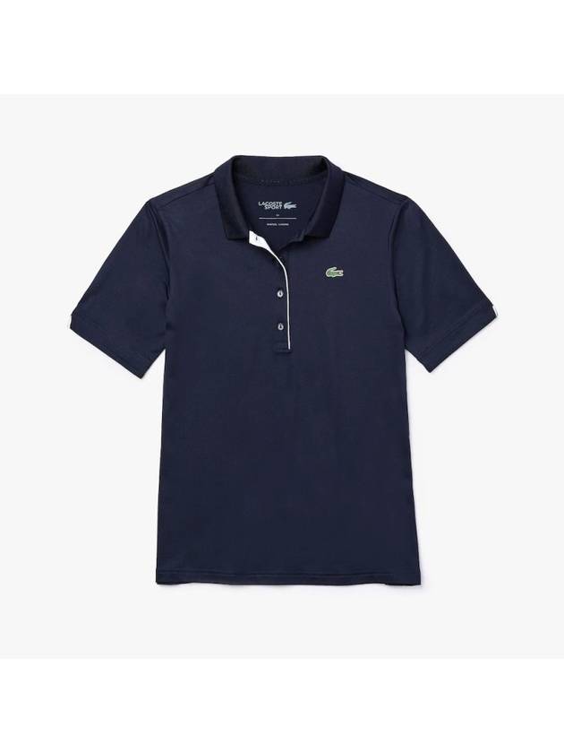 Women's Golf Performance Ultra Dry Short Sleeve Polo Shirt Navy - LACOSTE - BALAAN 1