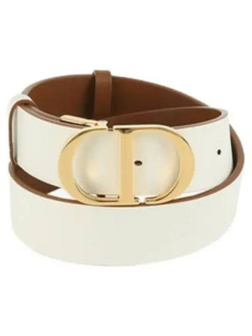 Women's 30 Montaigne Reversible Leather Belt Brown - DIOR - BALAAN 1