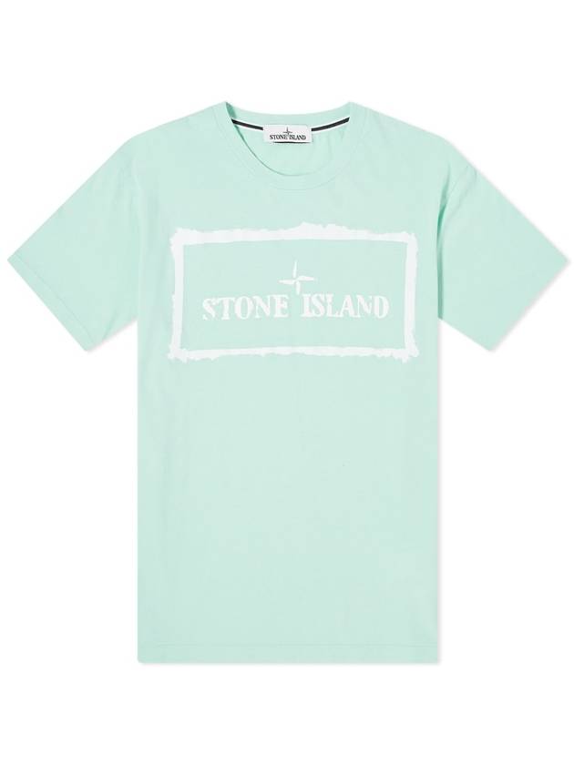 Stencil One Logo Short Sleeve T-Shirt Mint - STONE ISLAND - BALAAN 1