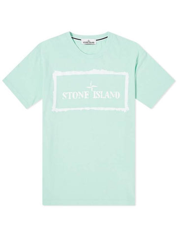 Stencil One Printing Round Short Sleeve T-Shirt - STONE ISLAND - BALAAN.