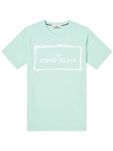 Stencil One Logo Short Sleeve T-Shirt Mint - STONE ISLAND - BALAAN 1