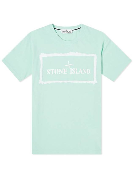 Stencil One Printing Round Short Sleeve T-Shirt - STONE ISLAND - BALAAN.