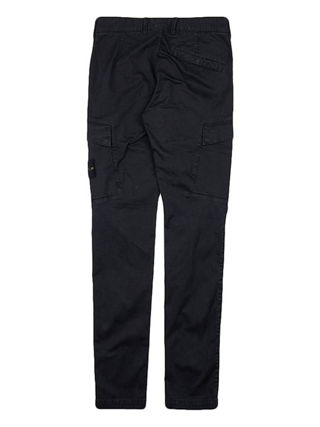 Men's Wappen Logo Cargo Straight Pants Black - STONE ISLAND - BALAAN 3