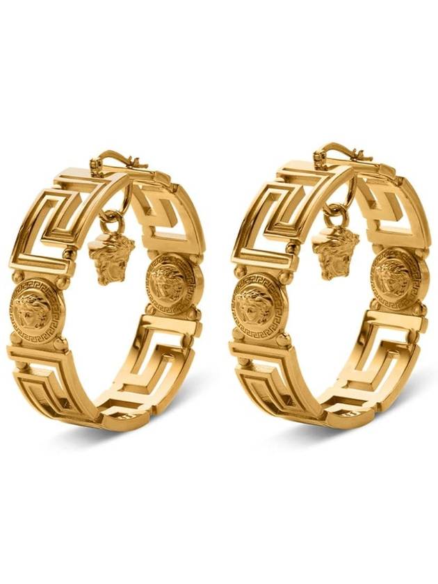 Greca Medusa Head Hoop Earrings 10132061A00620 - VERSACE - BALAAN 2