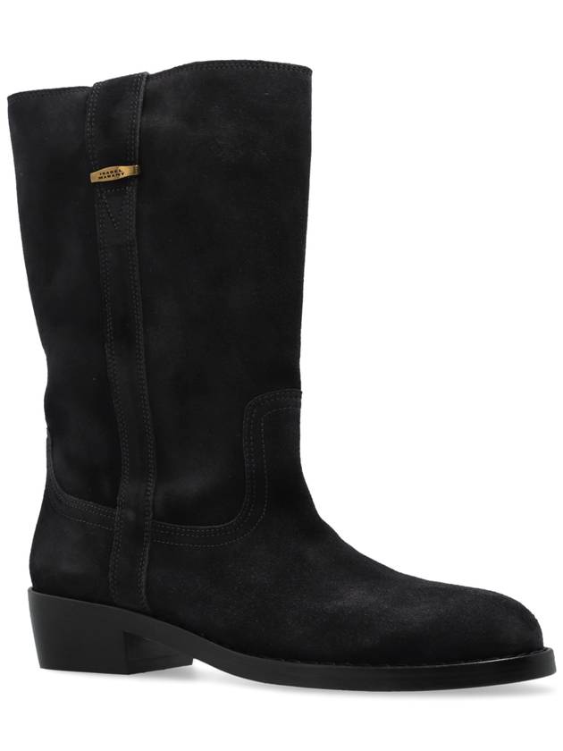 Isabel Marant Leather Ankle Boots Heikee, Women's, Black - ISABEL MARANT - BALAAN 4