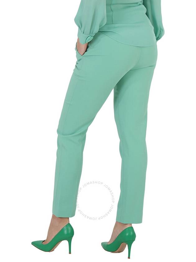 Women s Straight Pants Moschino Ladies Light Green Heart Button Tailored Trousers Brand Size 44 US 10 - MOSCHINO - BALAAN 4