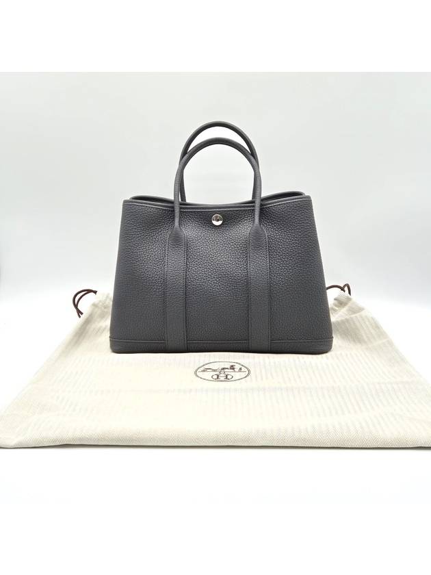 Garden Party 30 Bag Negonda Palladium Noir Black - HERMES - BALAAN 3