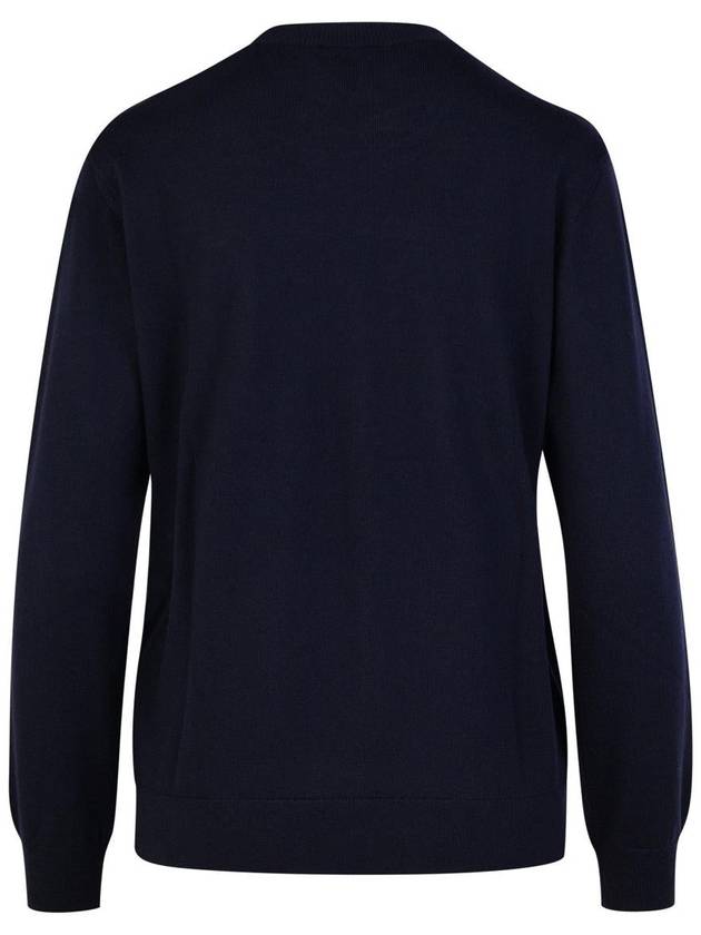 Philo Embroidered Logo Wool Knit Top Navy - A.P.C. - BALAAN 4