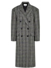 Women's Check Pattern Double Coat Beige - ISABEL MARANT - BALAAN 2