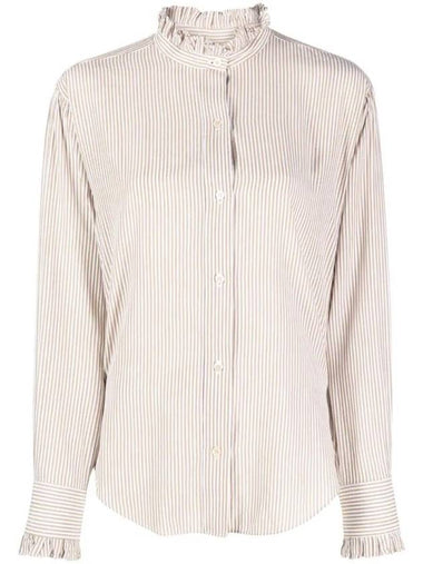 Saoli Ruffle Collar Striped Shirt CH0016FAA1I41E - ISABEL MARANT ETOILE - BALAAN 1