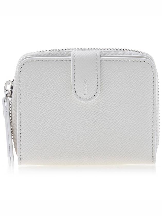 Zipper Round Stitch Card Wallet White - MAISON MARGIELA - BALAAN 4