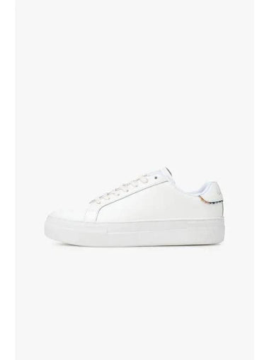 Women s KELLY Scallop Heel Tab Leather Sneakers White - PAUL SMITH - BALAAN 1