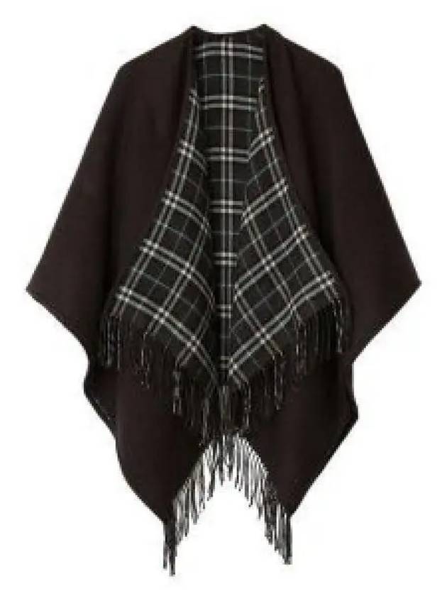 Reversible Wool Fringe Cape 8077900 - BURBERRY - BALAAN 2