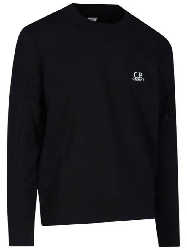 Diagonal Raised Sweatshirt Black - CP COMPANY - BALAAN 3