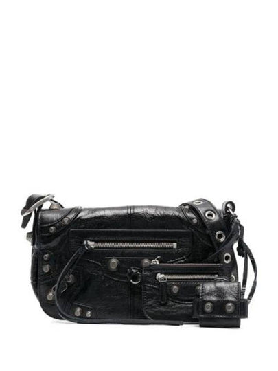 Zipper Stud Arena Lambskin Shoulder Bag Black - BALENCIAGA - BALAAN 2