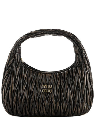 Wander Matelasse Nappa Leather Hobo Bag Black - MIU MIU - BALAAN 2