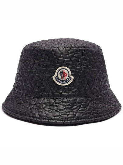 Quilted Nylon Bucket Hat Black - MONCLER - BALAAN 2