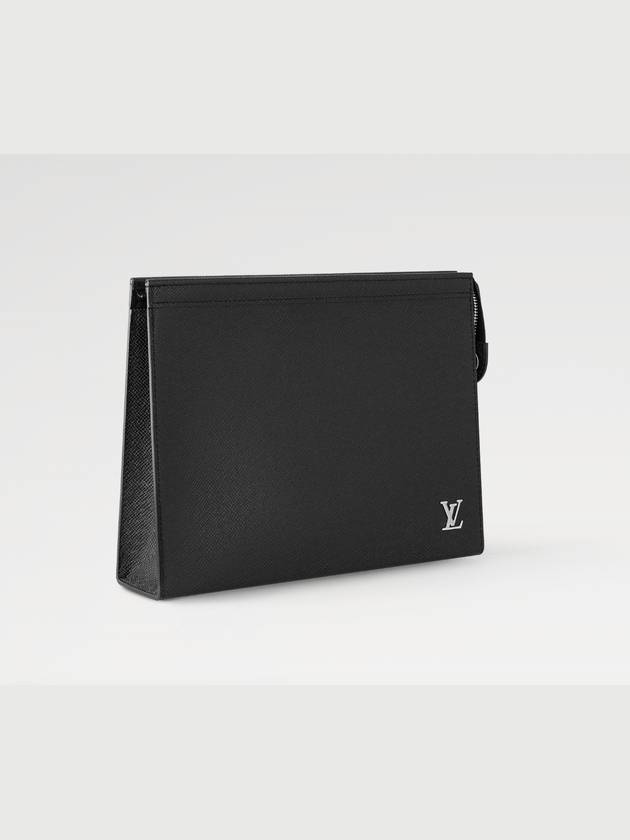 Pochette Voyage Taiga Leather Pouch Bag Black - LOUIS VUITTON - BALAAN 3