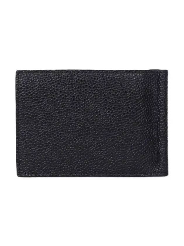 Men's Three Stripes Tab Classic Money Clip Card Wallet Black - THOM BROWNE - BALAAN 3