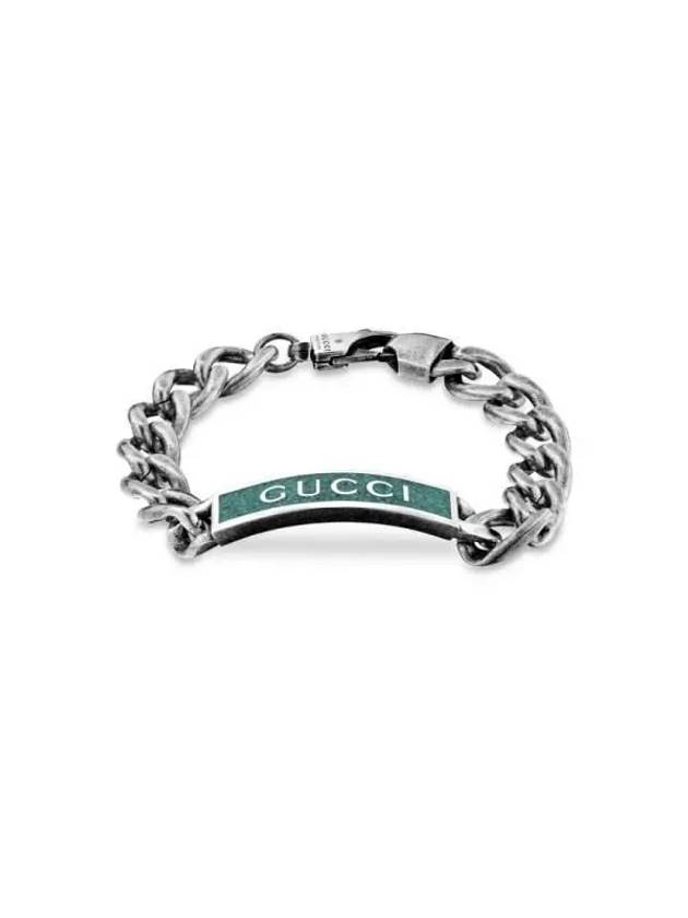 YBA678712001 678712 J8410 8183 Tag Enamel Logo Silver Bracelet - GUCCI - BALAAN 2