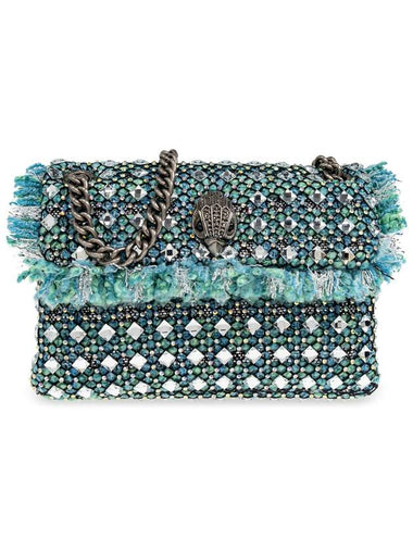 Kurt Geiger Tweed Mini Shoulder Bag, Women's, Blue - KURT GEIGER - BALAAN 1