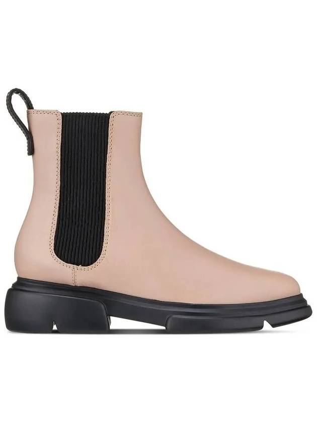 Women's Rib Insert Ankle Boots Beige - EMPORIO ARMANI - BALAAN 1