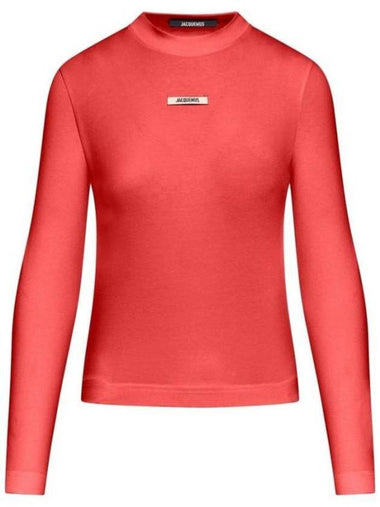 Jacquemus Long Sleeve T Shirt 778301 Red DARK - JACQUEMUS - BALAAN 1