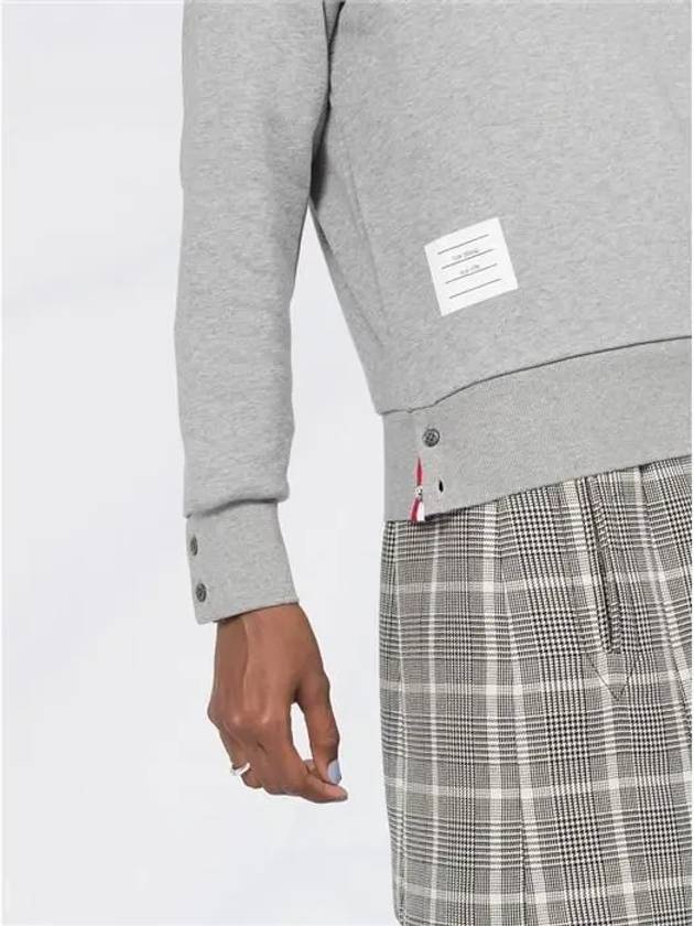 Center Back RWB Stripe Classic Loopback Crewneck Sweatshirt Light Grey - THOM BROWNE - BALAAN 6