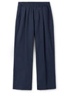 One tuck linen wide pants navy - INDUST - BALAAN 10