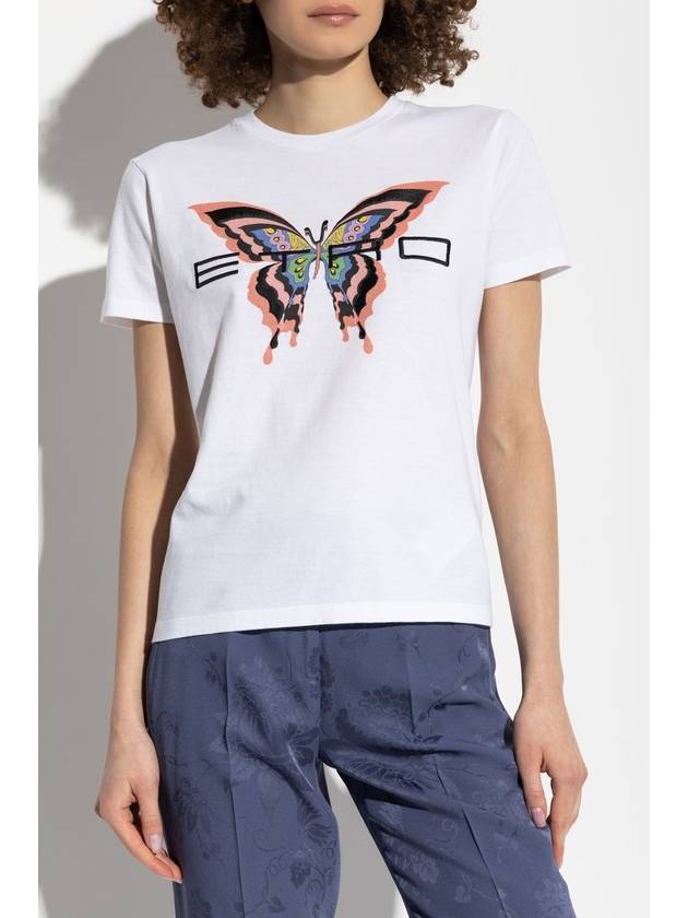 Etro T-shirt With Embroidered Logo, Women's, White - ETRO - BALAAN 3