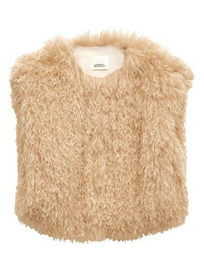 Florana Fur Vest Ecru - ISABEL MARANT - BALAAN 2