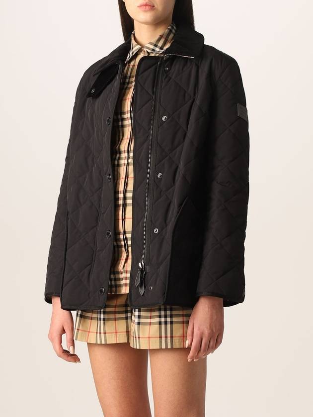 Diamond Quilted Thermoregulated Barn Jacket Black - BURBERRY - BALAAN 3