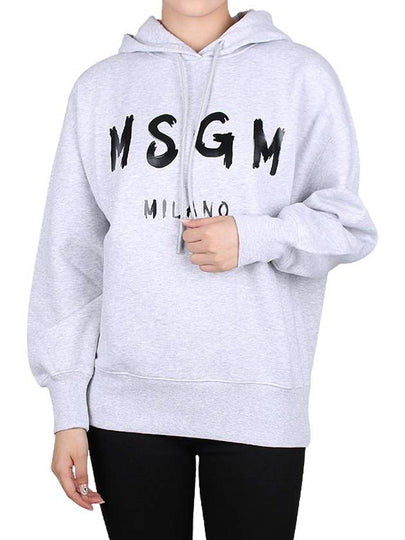 Brushed Logo Hoodie Grey - MSGM - BALAAN 2