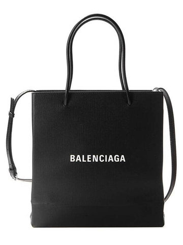 Logo Print Square Tote Bag Black - BALENCIAGA - BALAAN 1