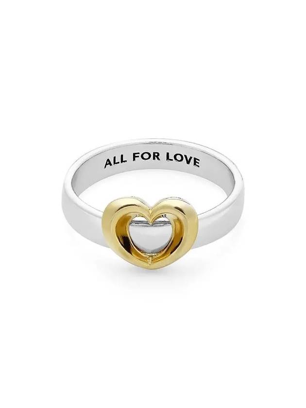 Radiant Two-Tone Sliding Heart Ring Gold Silver - PANDORA - BALAAN 2