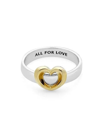 Radiant Two-Tone Sliding Heart Ring Gold Silver - PANDORA - BALAAN 2