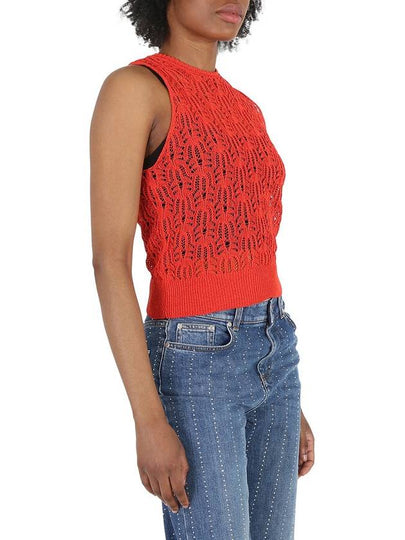 Stella Mccartney Ladies Bright Red Pointelle Stitch Top, Brand Size 34 (US Size 0) - STELLA MCCARTNEY - BALAAN 2