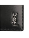 Tiny Cassandre East West Wallet in Matte Leather Black - SAINT LAURENT - BALAAN 6