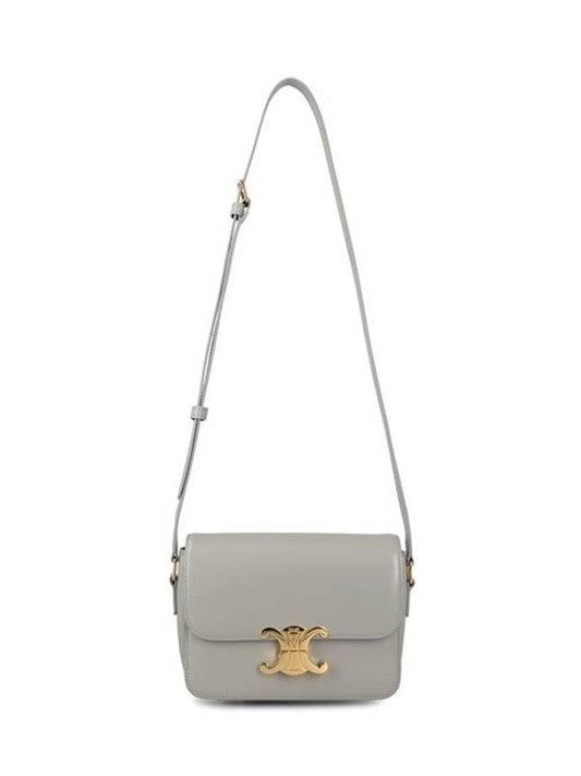 Teen Triomphe Shiny Calfskin Cross Bag Soft Blue - CELINE - BALAAN 2