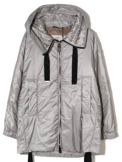 Green Fe Water Repellent Padded Hooded Jacket Grey - MAX MARA - BALAAN 2